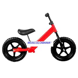 Bicicleta de metal sin pedales niño roja